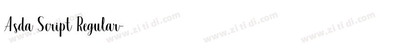 Asda Script Regular字体转换